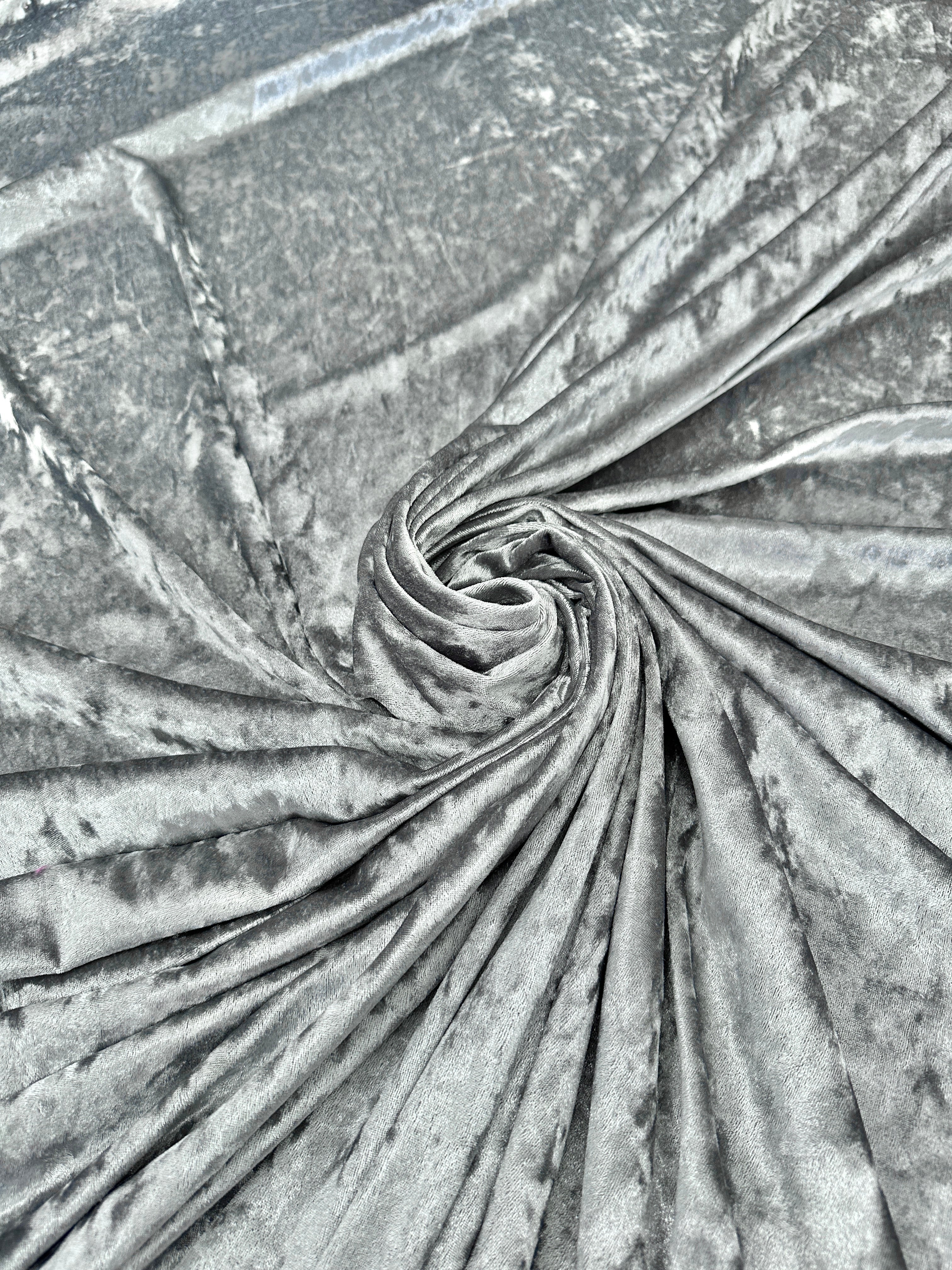 Silver crushed velvet, Silver fabric for woman, Silver bridal fabric, Bridal dress silver, Silver stretch fabric, Velvet for golvers, Velvet for pants, Crushed velvet on sale, Discounted velvet, Luxury Velvet, Premium velvet, Best quality velvet