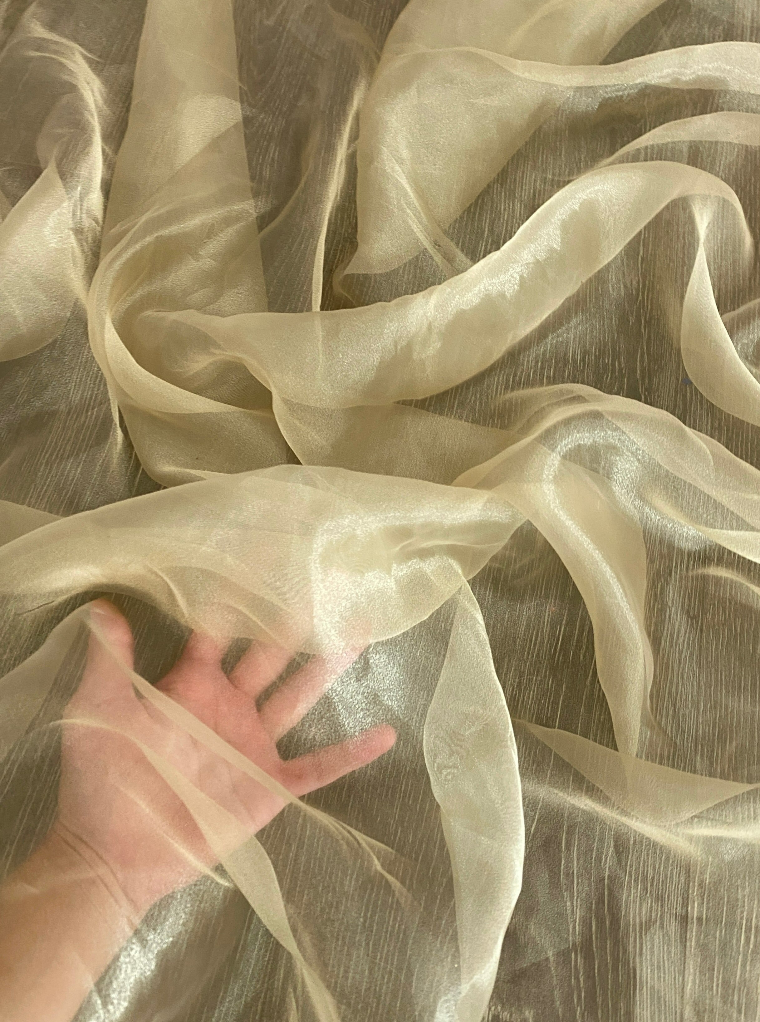 gold Crystal Organza, light gold Crystal Organza for woman, dusty gold Crystal Organza, dark yellow Crystal Organza, Crystal Organza in low price, Crystal Organza for bride, Crystal Organza for party wear, premium Crystal Organza, Crystal Organza in low price