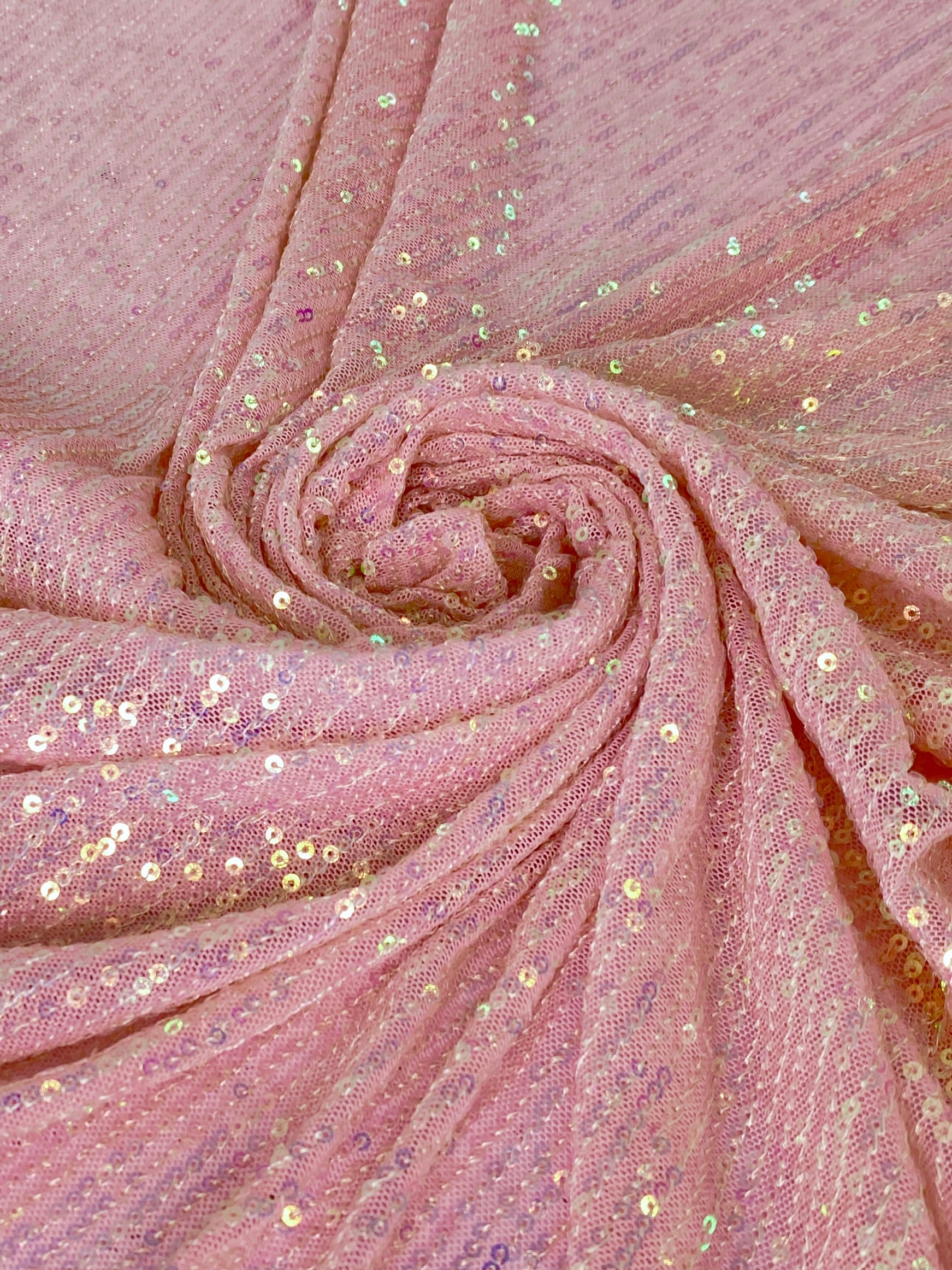 Stretch Striped Sequin On Mesh