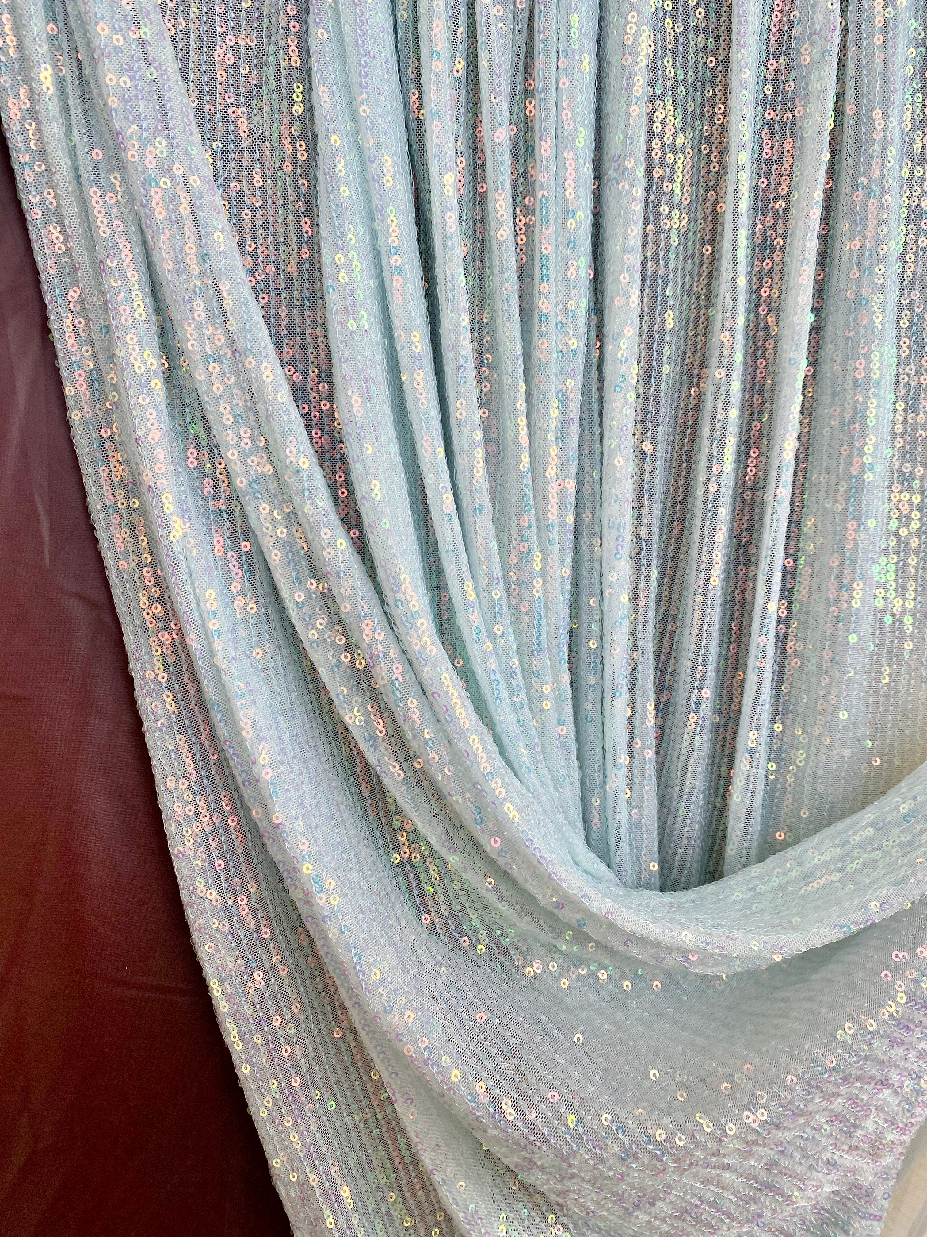 white Iridescent Stretch Sequin Mesh, off white Stretch Sequin Mesh, Iridescent Stretch Sequin Mesh, Stretch Sequin Mesh for woman,  Stretch Sequin Mesh for bride, Stretch Sequin Mesh on sale, Stretch Sequin Mesh on discount, Stretch Sequin Mesh online