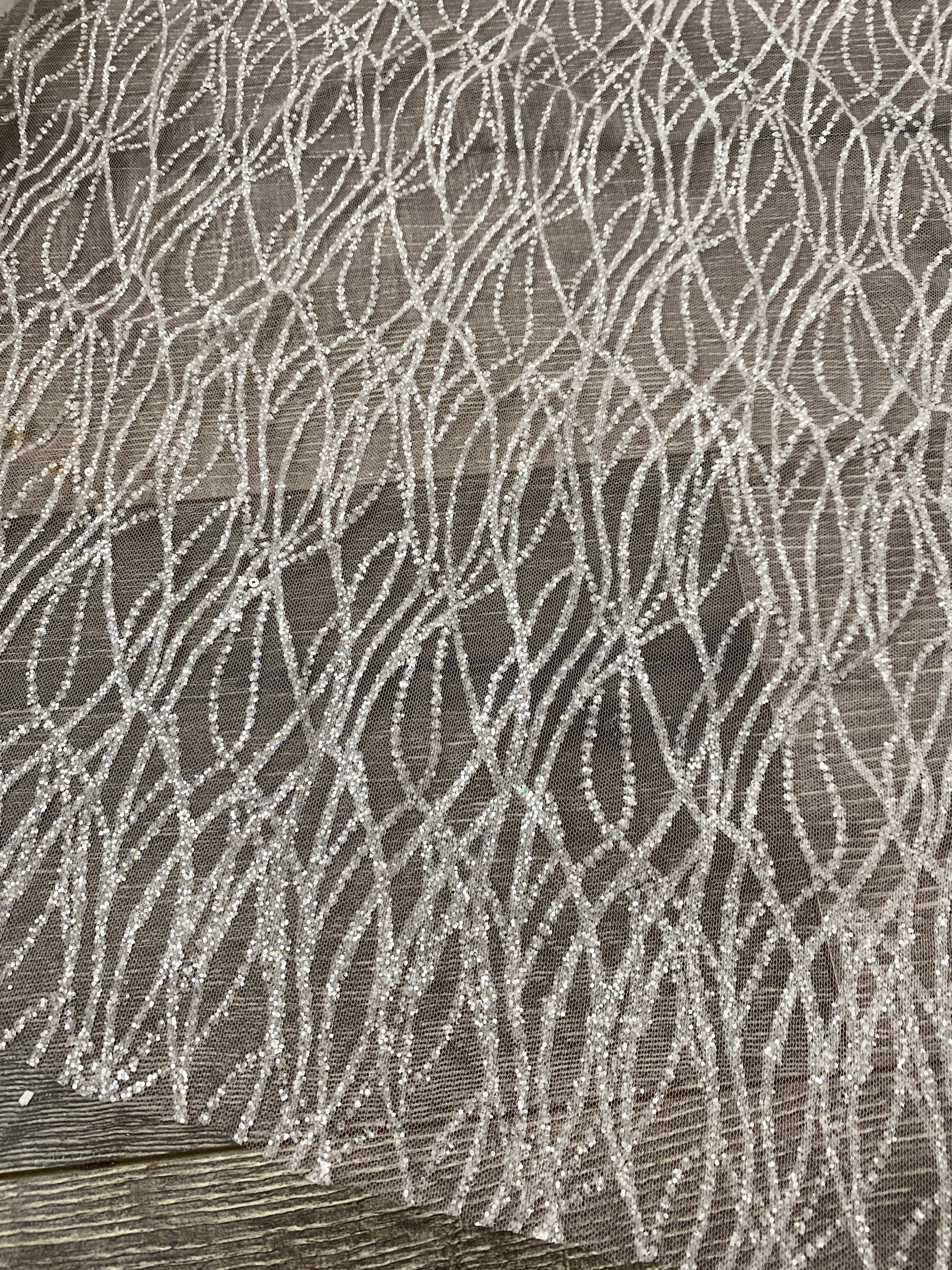 Silver White Glitter Lace, dark silver Lace, light silver lace, lace for woman, lace for bride, lace on discount, lace on sale, premium lace, kiki textile lace, lace for party wear dresses