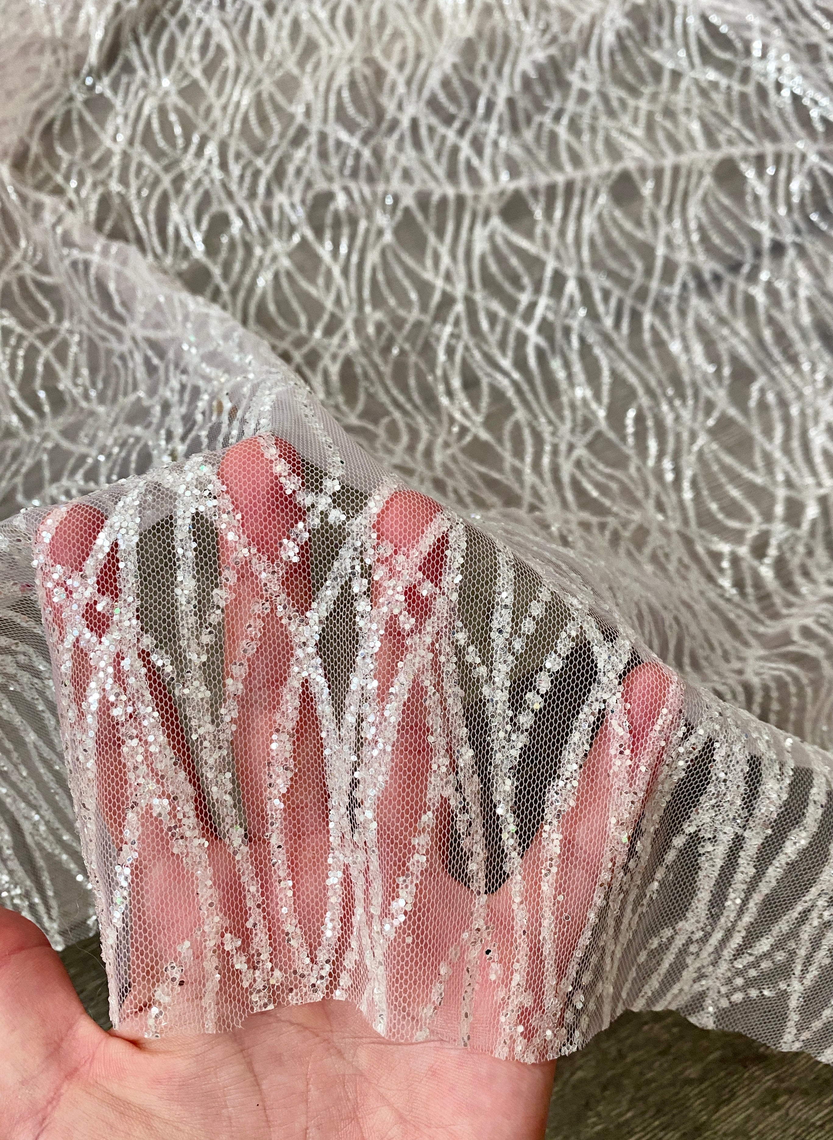 Silver White Glitter Lace, dark silver Lace, light silver lace, lace for woman, lace for bride, lace on discount, lace on sale, premium lace, kiki textile lace, lace for party wear dresses