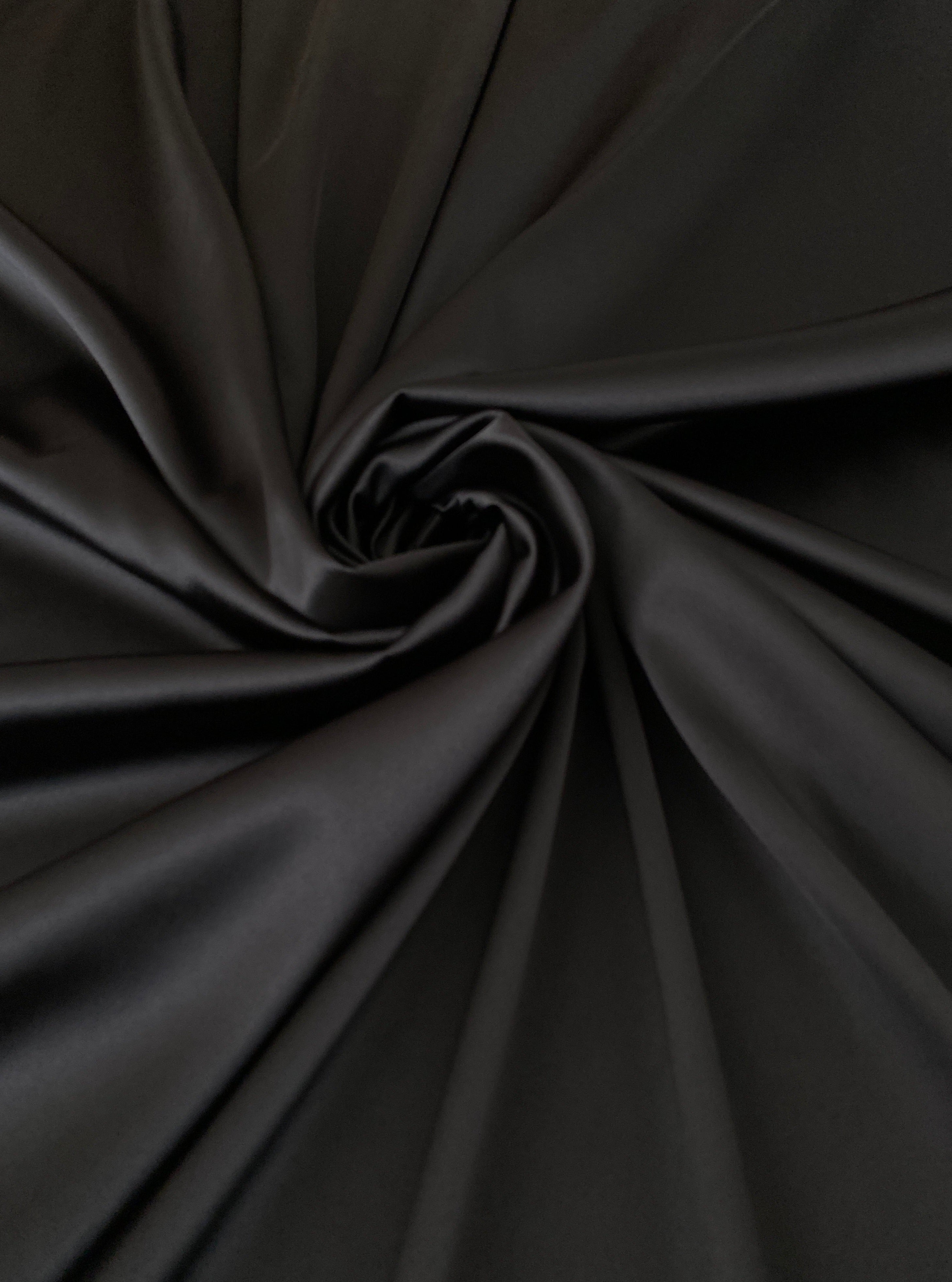 Black Stretch Crepe Back Satin, dark grey Crepe back satin, grey Crepe back satin , Crepe back satin for woman, Crepe back satin for bride, Crepe on discount, Crepe on sale, premium Crepe