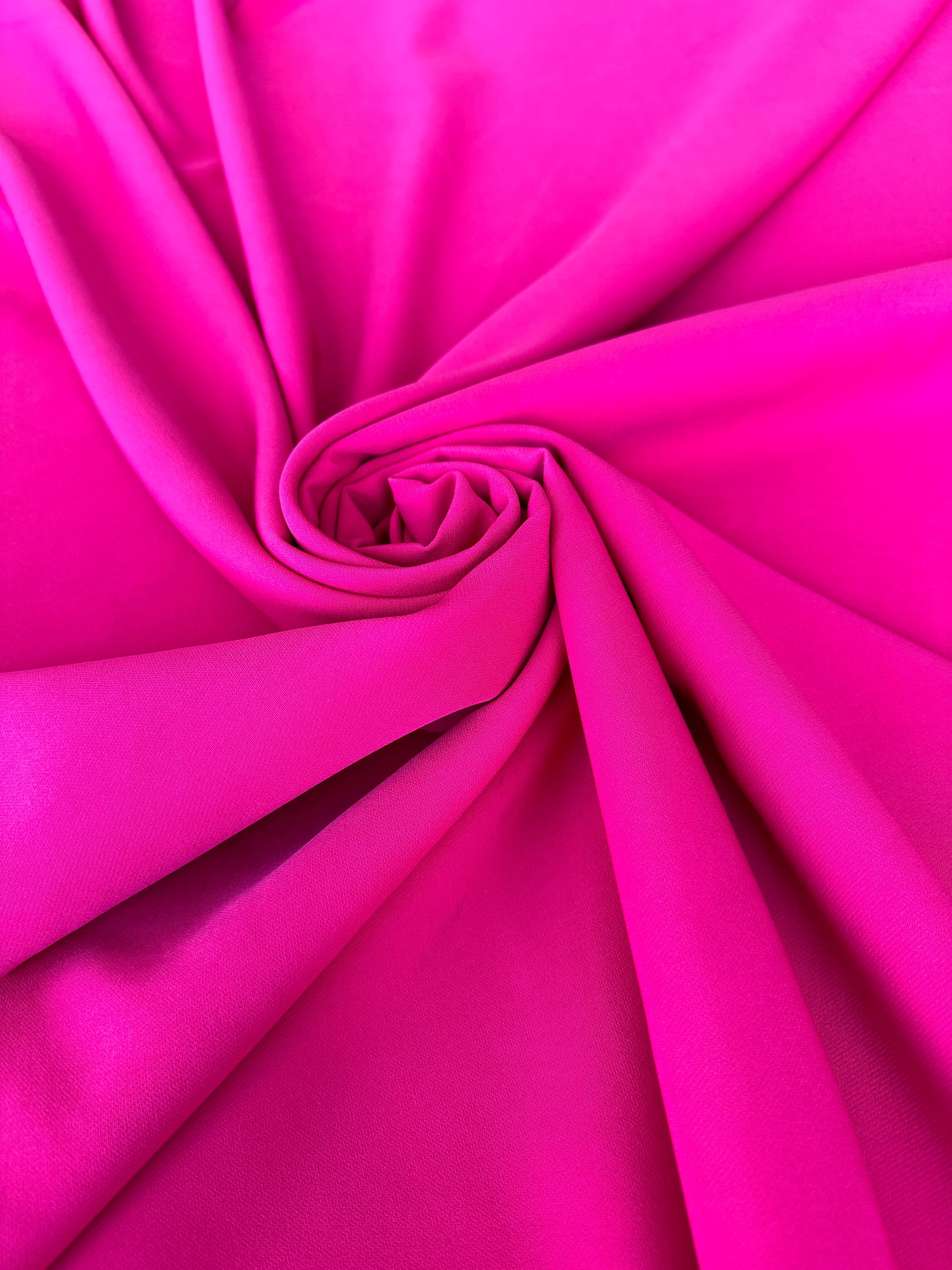 fuchsia stretch crepe, fuchsia bridal fabric, fuchsia color for woman, pink woman dress, light pink fabric, baby pink fabric, fuchsia dress in cheap, buy fabric online, discounted fabric, cheap fabric