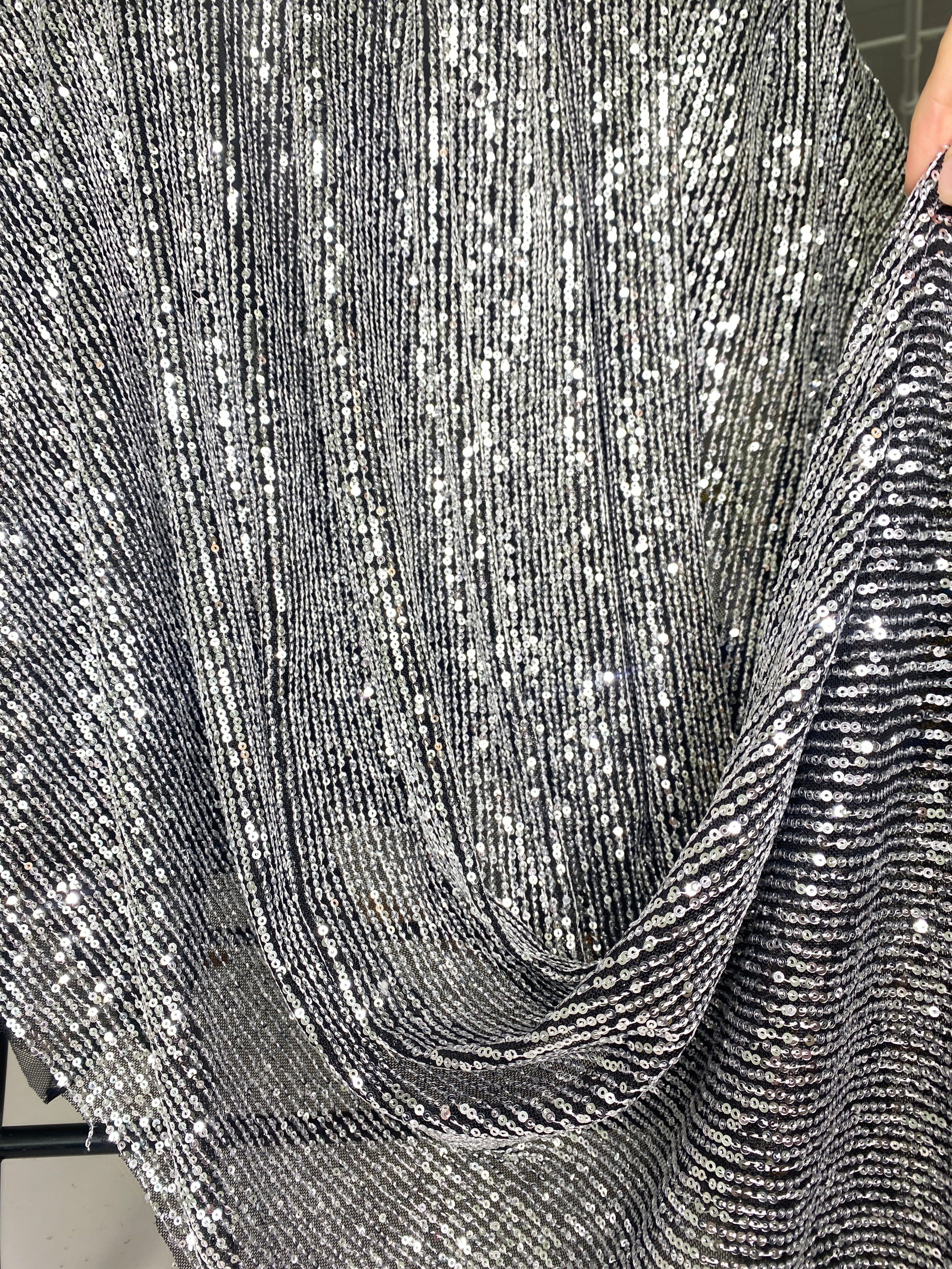 silver Stretch Sequin Mesh, light silver stretch Sequin Mesh, dark silver Stretch Sequin Mesh, Stretch Sequin Mesh for woman,  Stretch Sequin Mesh for bride, Stretch Sequin Mesh on sale, Stretch Sequin Mesh on discount, Stretch Sequin Mesh online