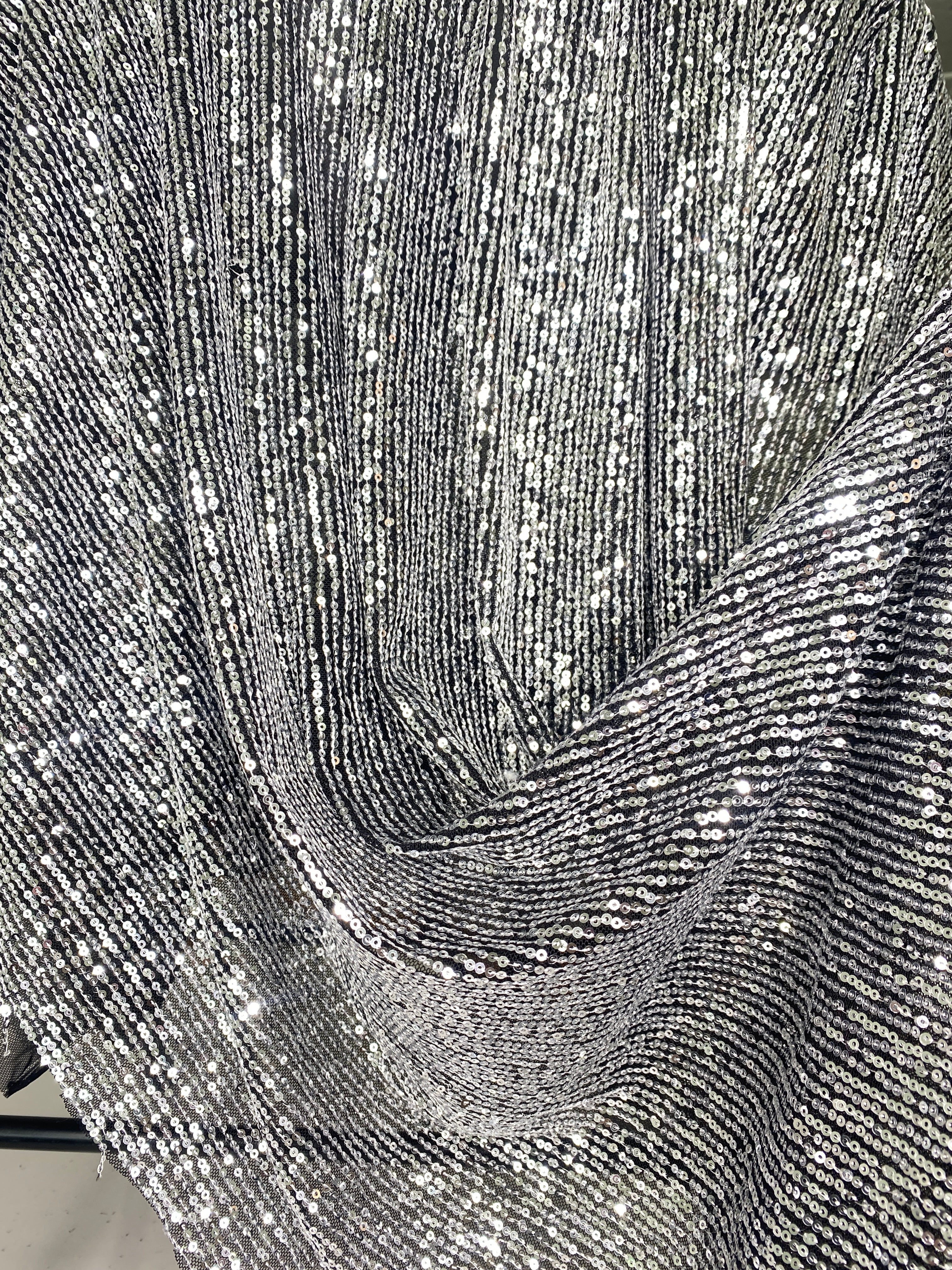 silver Stretch Sequin Mesh, light silver stretch Sequin Mesh, dark silver Stretch Sequin Mesh, Stretch Sequin Mesh for woman,  Stretch Sequin Mesh for bride, Stretch Sequin Mesh on sale, Stretch Sequin Mesh on discount, Stretch Sequin Mesh online