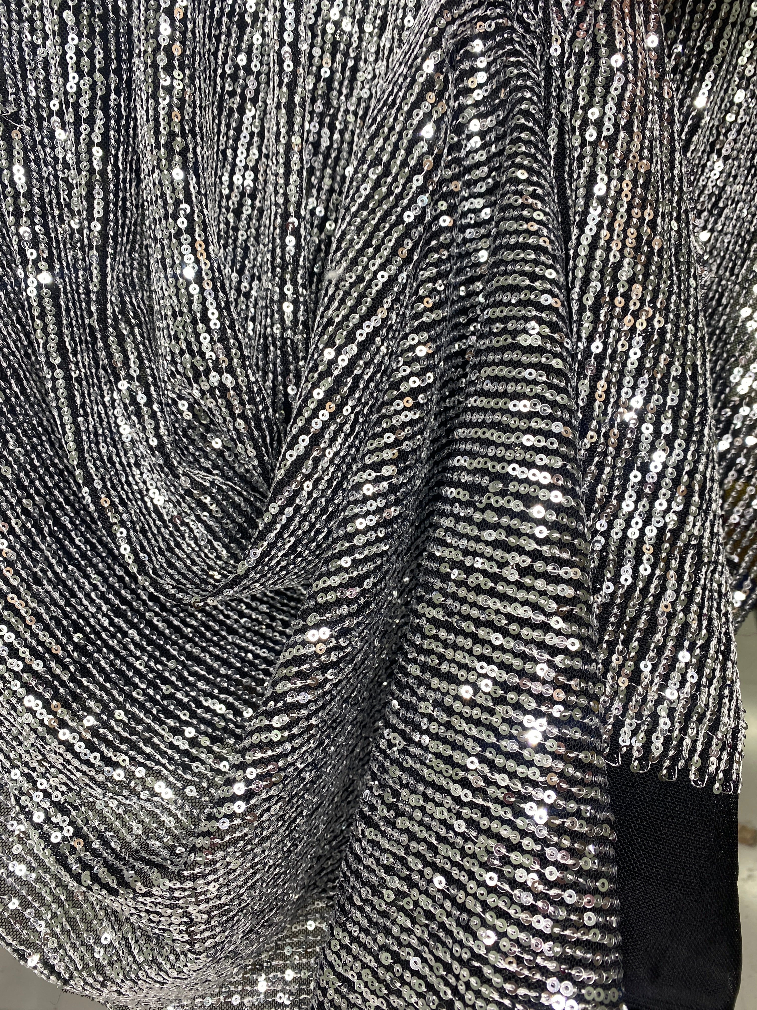 silver Stretch Sequin Mesh, light silver stretch Sequin Mesh, dark silver Stretch Sequin Mesh, Stretch Sequin Mesh for woman,  Stretch Sequin Mesh for bride, Stretch Sequin Mesh on sale, Stretch Sequin Mesh on discount, Stretch Sequin Mesh online