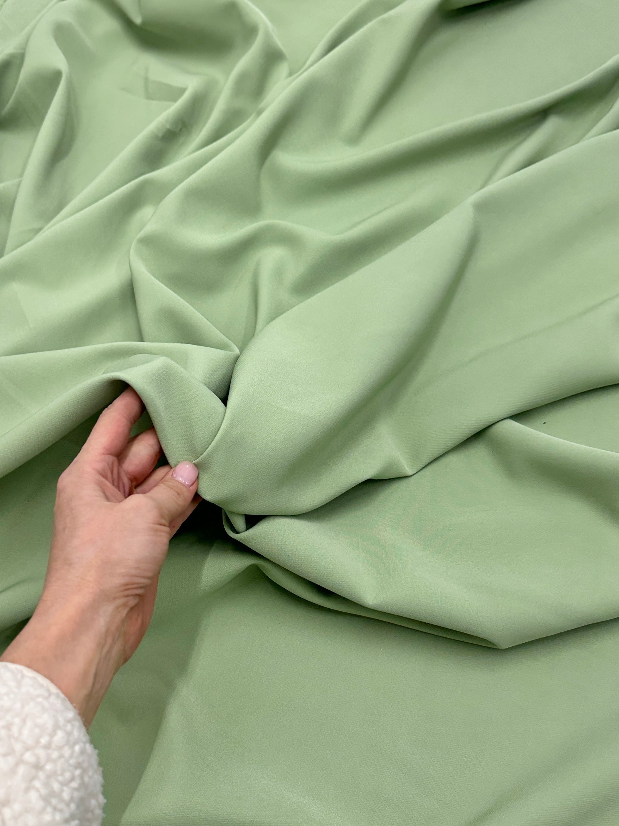 pistachio stretch crepe, pistachio color fabric, green fabric, green dress for woman, pistachio bridal dress, bridal luxury dress, fabric for woman, 4 way stretch, buy fabric online, discounted fabric, fabric on sale, crepe fabric, bridal crepe, crepe for dress, wedding crepe, chiffon crepe, crepe clothing material
