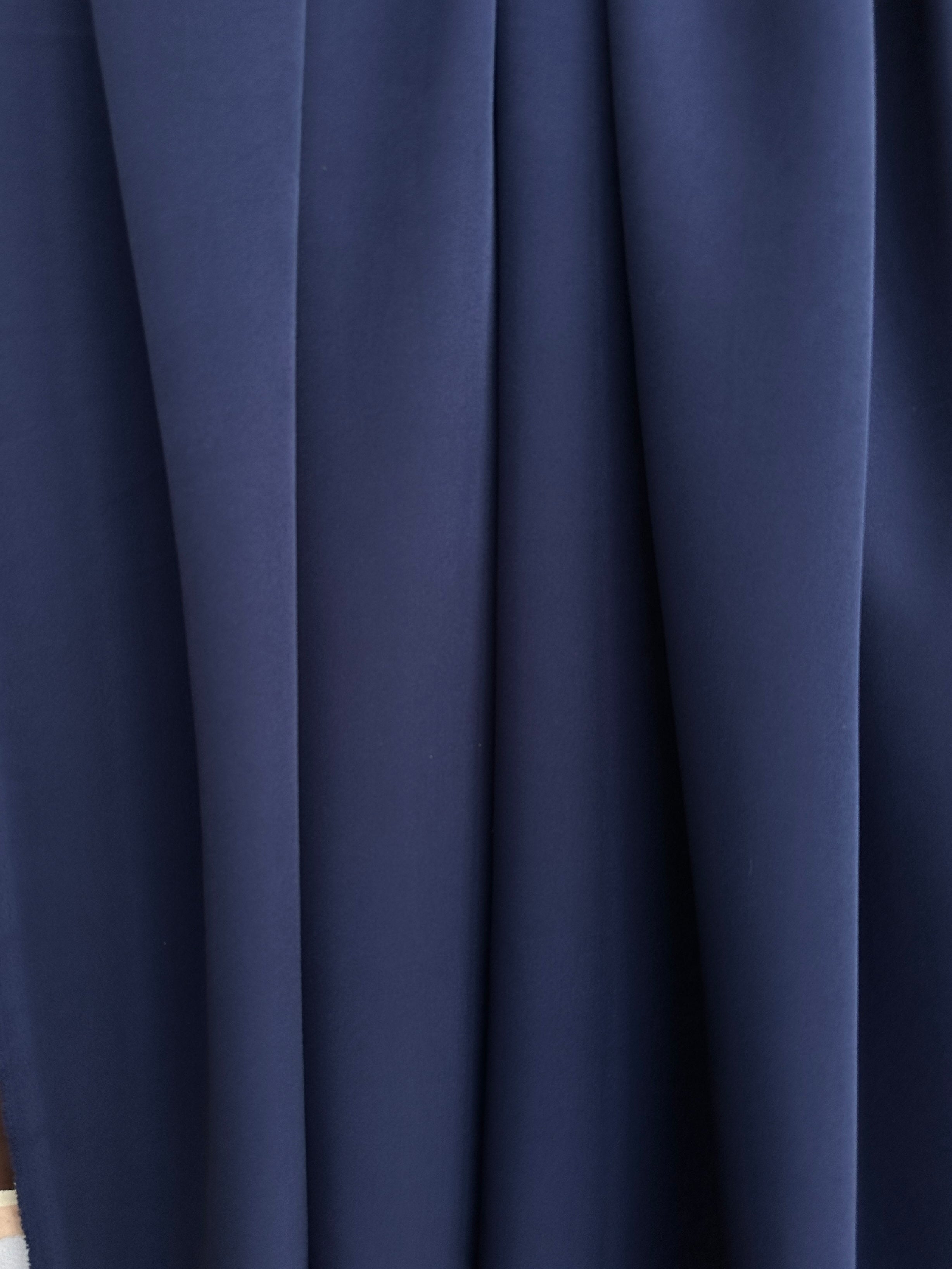 navy stretch crepe, navy blue stretch crepe, blue crepe fabric, crepe clothing material, silk crepe, crepe satin, crepe for dress, pure crepe fabric, crepe on sale, wedding crepe, crepe fabric store usa