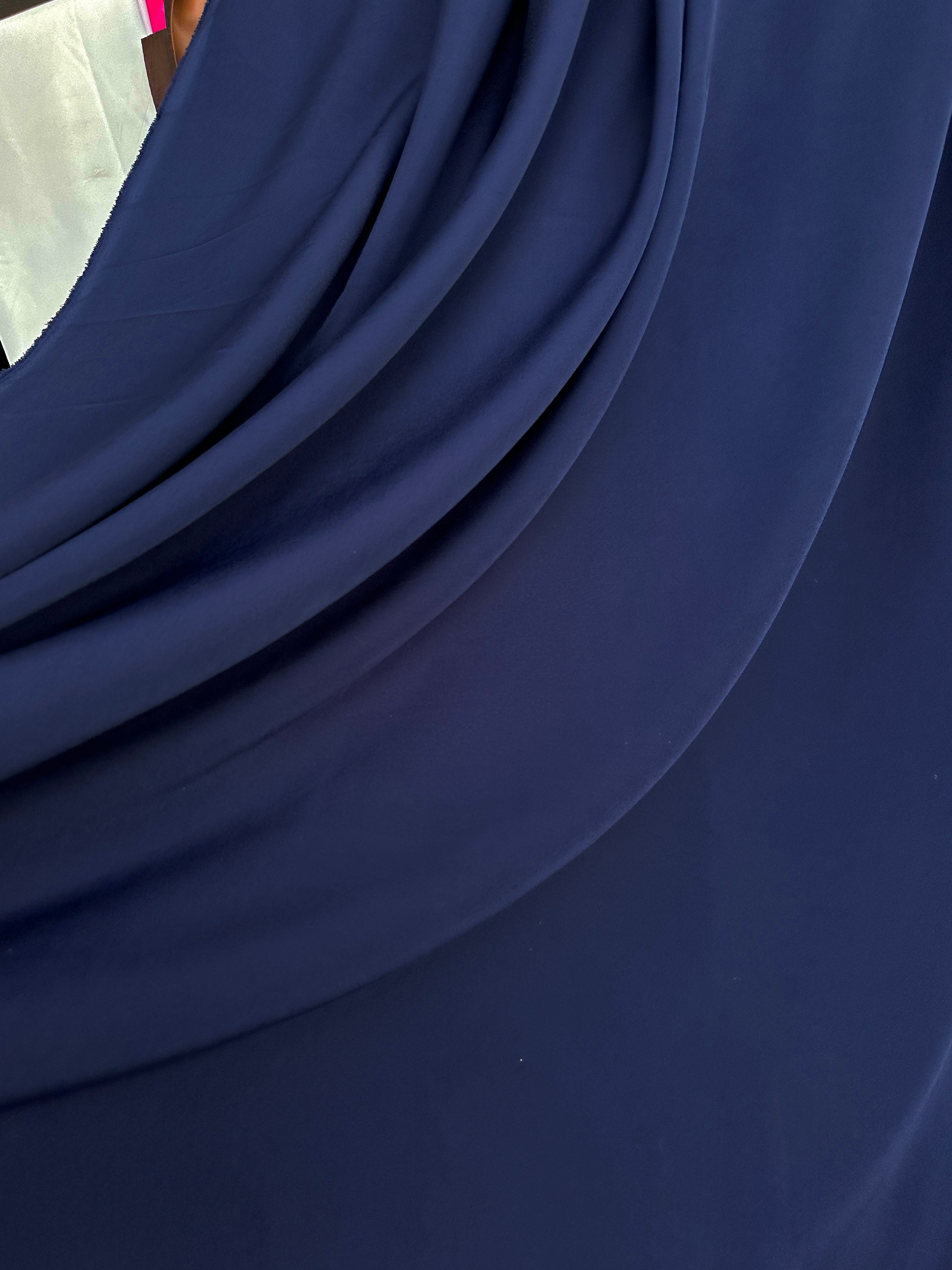 navy stretch crepe, navy blue stretch crepe, blue crepe fabric, crepe clothing material, silk crepe, crepe satin, crepe for dress, pure crepe fabric, crepe on sale, wedding crepe, crepe fabric store usa