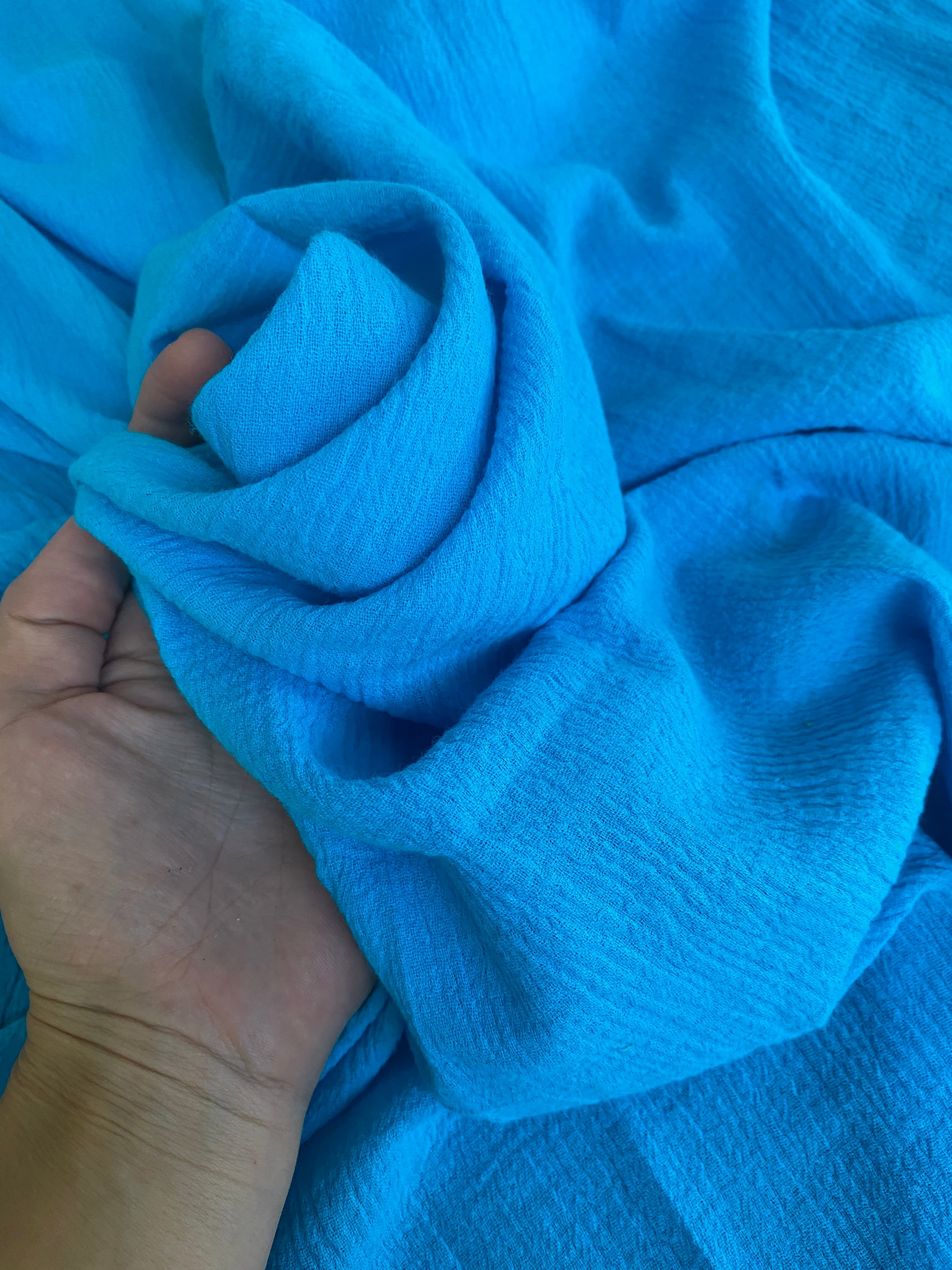 Turquoise linen gauze, dark blue linen gauze, blue linen gauze, linen gauze for woman, linen gauze for bride, linen gauze in low price, premium linen gauze