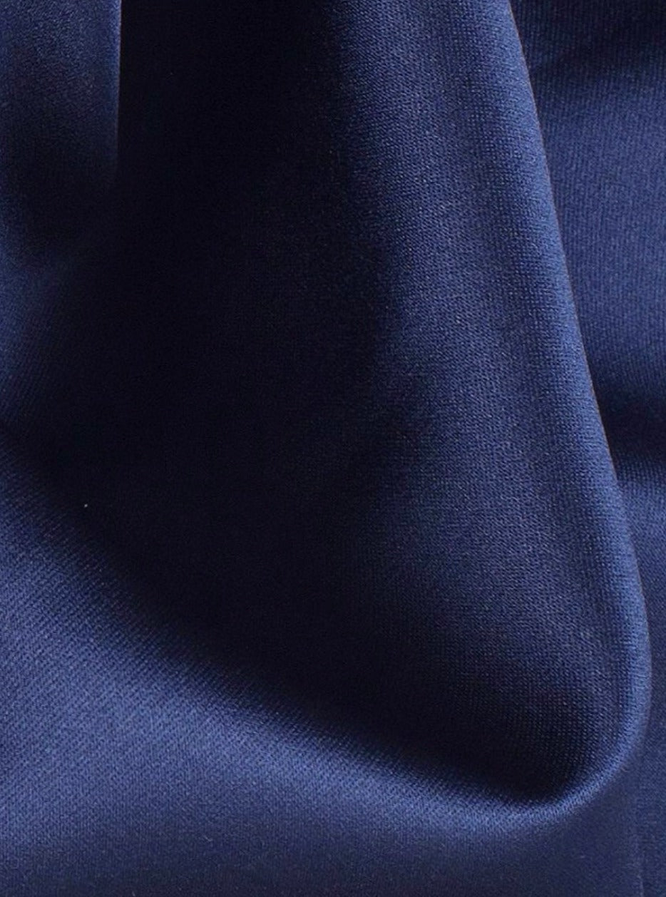 Navy Polyester Satin Fabric, Silky Satin Fabric Blue, Bridal Satin Medium Weight, Satin for gown, Shiny Satin, Blue Silk by the yard, navy bridal fabric, navy dress for woman, blue satin, light blue satin, dark blue satin, aqua blue satin, ocean blue satin, discounted satin, cheap satin, buy satin online,