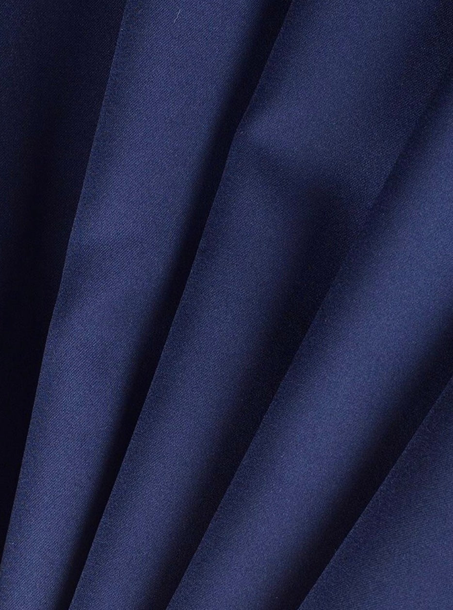 Navy Polyester Satin Fabric, Silky Satin Fabric Blue, Bridal Satin Medium Weight, Satin for gown, Shiny Satin, Blue Silk by the yard, navy bridal fabric, navy dress for woman, blue satin, light blue satin, dark blue satin, aqua blue satin, ocean blue satin, discounted satin, cheap satin, buy satin online,