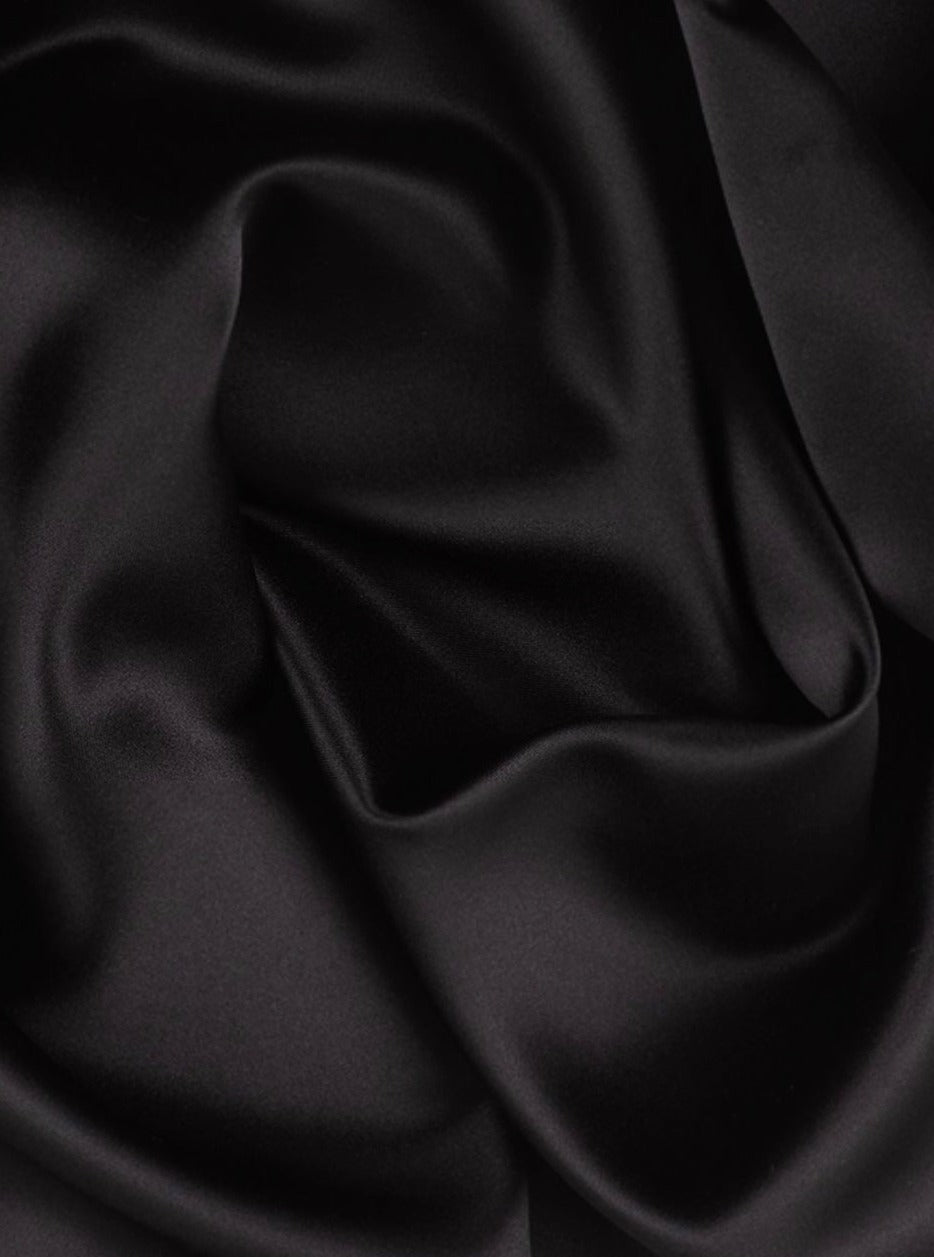 Black Heavy Satin Fabric, Black Bridal Shiny Satin by yard, Black Satin Fabric for Wedding Dress, black satin for gown, black satin for woman, black satin for dresses, satin on sale, discounted satin, cheap satin, buy satin online, premium satin
