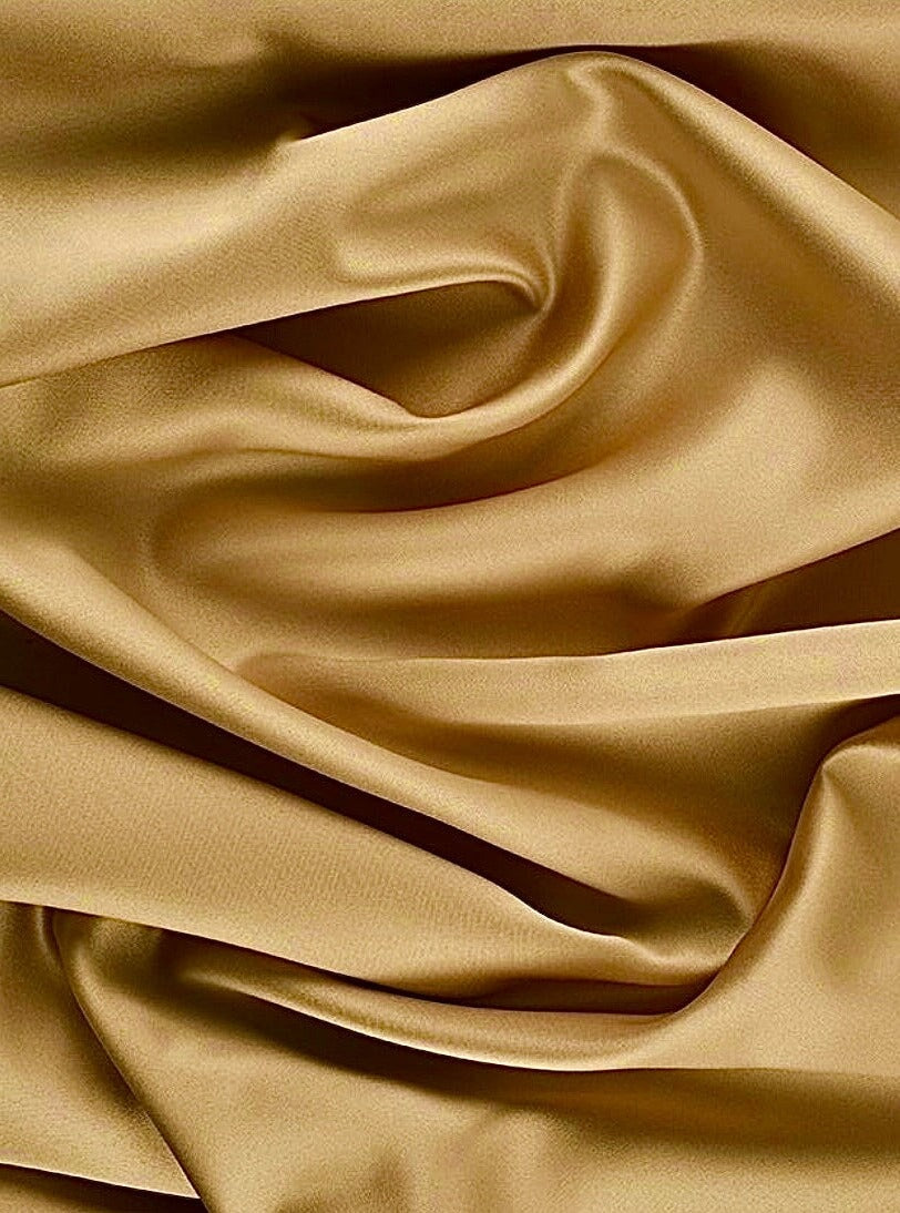 Cappuccino Duchesse Satin Fabric, Light Gold Bridal Shiny Satin by yard, Dusty Caramel Heavy Satin Fabric for Wedding Dress, light brown gown, chocolate color fabric, premium satin, best quality satin, luxury satin, cheap satin, discounted satin, buy satin online