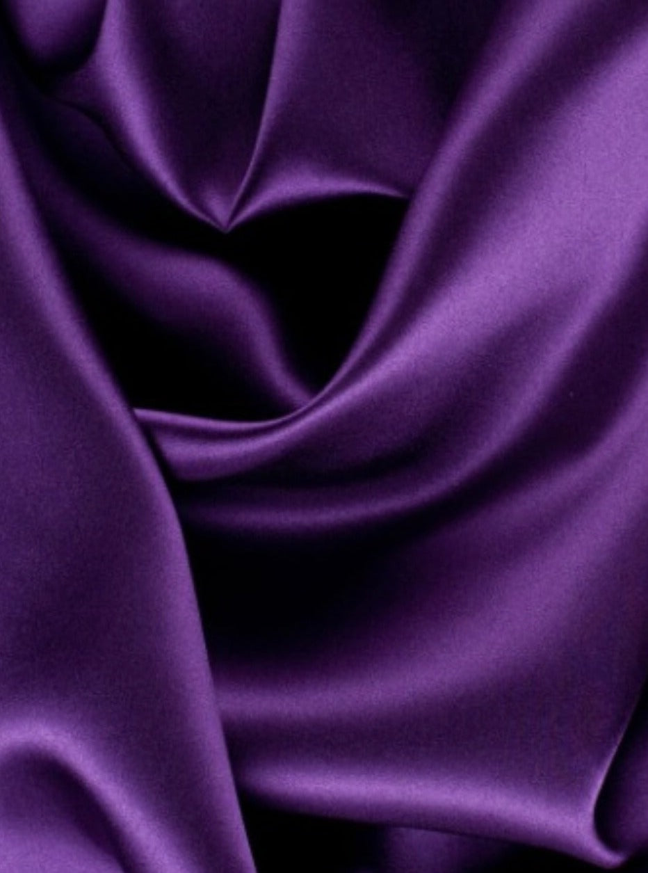 Purple Satin Fabric, Silky Satin Fabric Purple, Bridal Satin Medium Weight, Satin for gown, Shiny Satin, Purple Silk by the yard, purple satin for woman, purple bridal dress, purple satin, best quality satin, premium satin, discounted satin, purple silky shinny fabric, fabric on sale