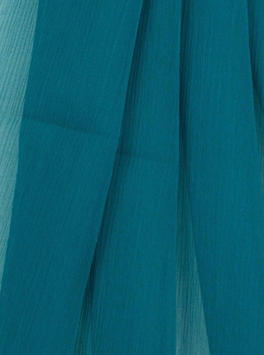 teal Crystal Organza, blue Crystal Organza for woman, light blue Crystal Organza, dark blue Crystal Organza, Crystal Organza in low price, Crystal Organza for bride, Crystal Organza for party wear, premium Crystal Organza, Crystal Organza in low price