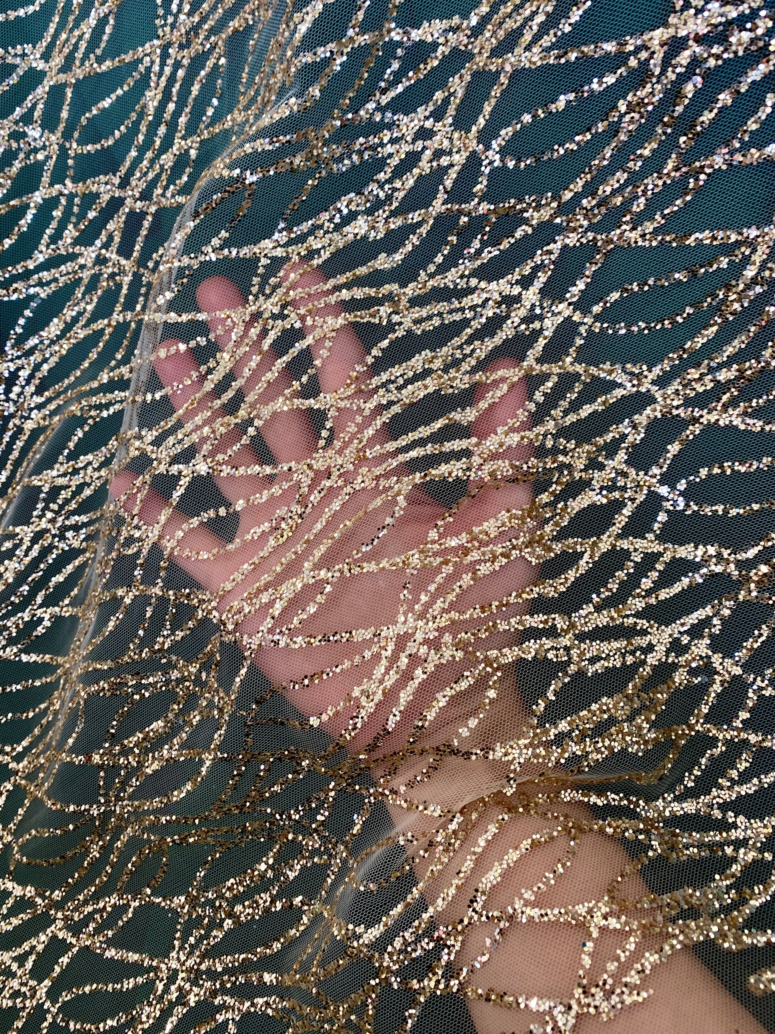 Gold Wave Glitter Lace, dark gold Lace, light gold lace, lace for woman, lace for bride, lace on discount, lace on sale, premium lace, kiki textile lace, lace for party wear dresses