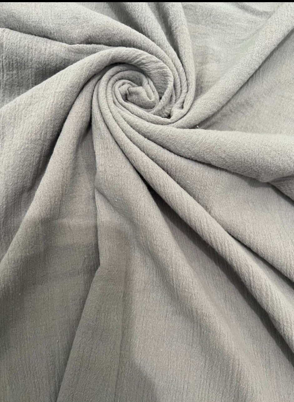 light gray Cotton Gauze, cotton gauze fabric, gray gauze fabric, dark gray gauze, cotton for woman, double gauze cheap, coton gauze for bride, cotton gauze in low price
