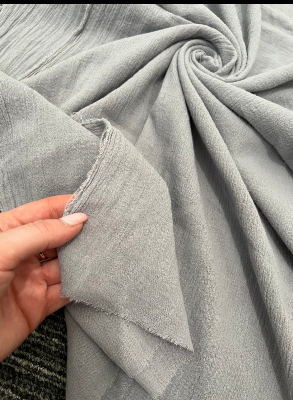 light gray Cotton Gauze, cotton gauze fabric, gray gauze fabric, dark gray gauze, cotton for woman, double gauze cheap, coton gauze for bride, cotton gauze in low price