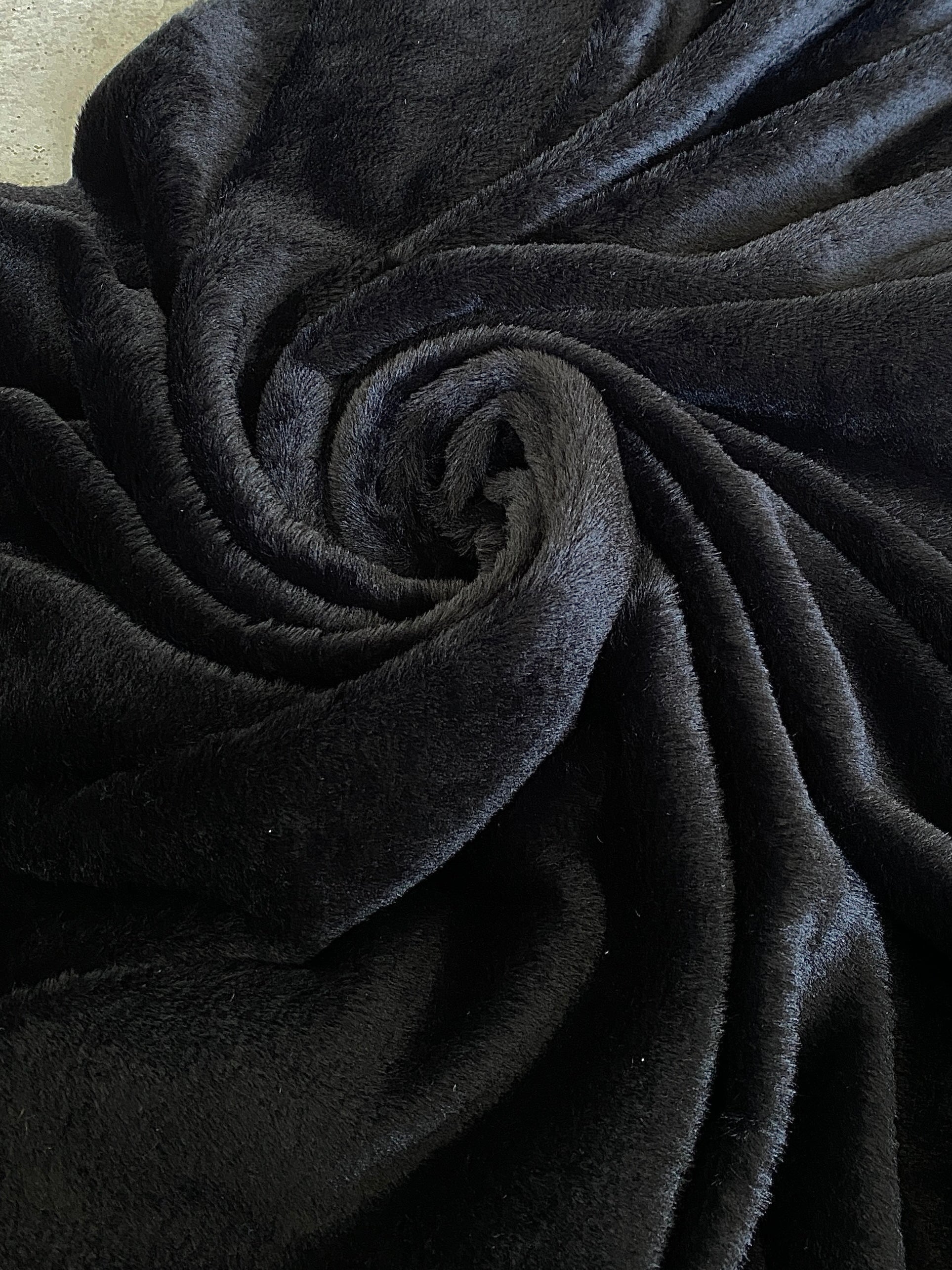 Black Short Pile Bunny Faux Fur, jet black Bunny Faux Fur, dark gray Bunny Faux Fur, Bunny Faux Fur for winter, Bunny Faux Fur for woman, Bunny Faux Fur for bridal gown, Bunny Faux Fur in low price, premium Bunny Faux Fur