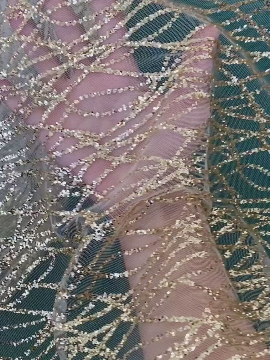 Gold Wave Glitter Lace, dark gold Lace, light gold lace, lace for woman, lace for bride, lace on discount, lace on sale, premium lace, kiki textile lace, lace for party wear dresses