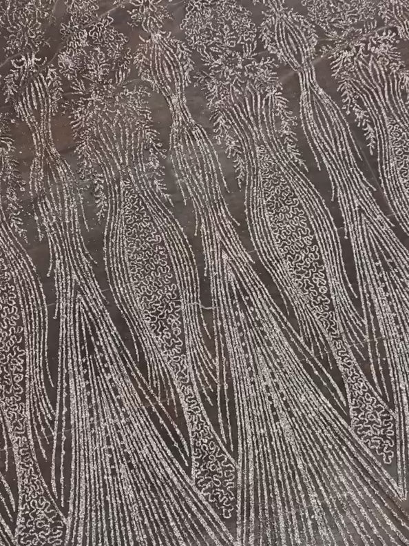 Rose Gold Lace Glitter on Mesh, gold lace Glitter, light brown Lace, dusty gold lace for woman, lace for bride, lace on discount, lace on sale, premium lace, kiki textile lace, lace for party wear dresses, lace on mesh