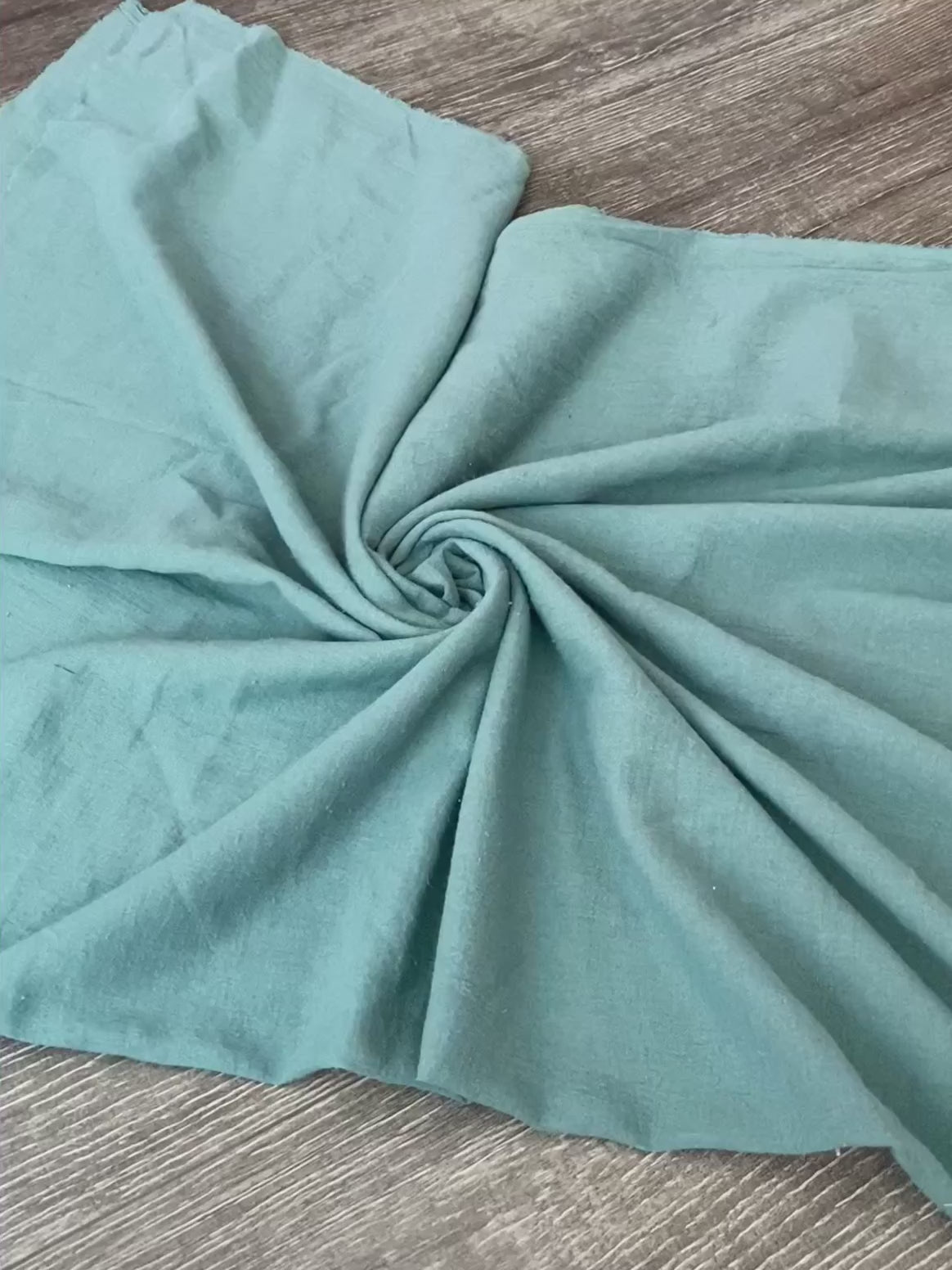 Calypso Green Crinkle Cotton Gauze, cotton gauze fabric, green gauze fabric, dark green gauze, cotton for woman, double gauze cheap, coton gauze for bride, cotton gauze in low price