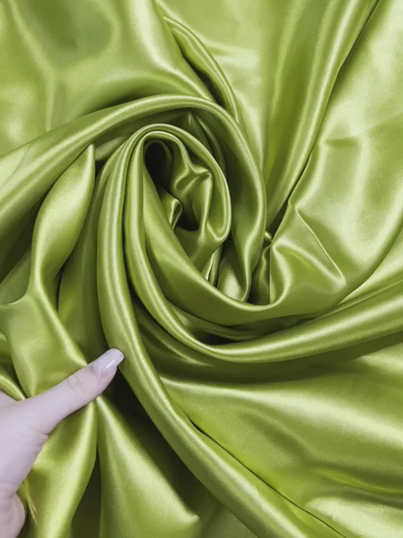 Pesto Green Satin
