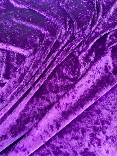 Purple Stretch Crushed Velvet