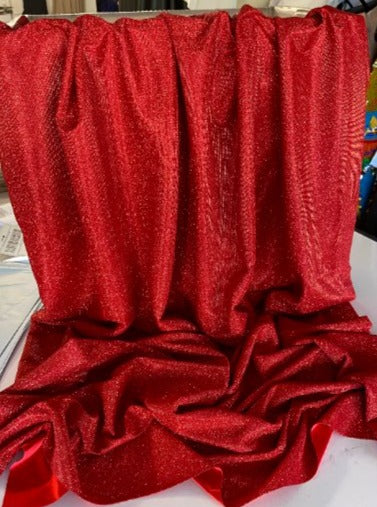 red stretch lurex, red stretch lurex for woman, dark red stretch lurex, party wear red stretch lurex, shiny lurex, spandex lurex for bride, lurex on discount, lurex on sale, buy metallic lurex online, lurex for gown