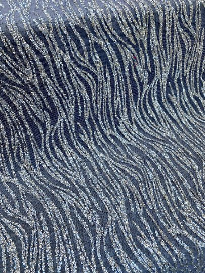 Silver Wave Design Lace, dark silver Lace, light silver lace, lace for woman, lace for bride, lace on discount, lace on sale, premium lace, kiki textile lace, lace for party wear dresses