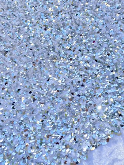 Silver White Sequin on Velvet, silver sequin on velvet, off white sequin on velvet, light silver sequin on velvet, velvet on discount, velvet on sale, buy velvet online, kikitextile velvet, premium velvet, velvet for gown, velvet for woman, velvet for bride