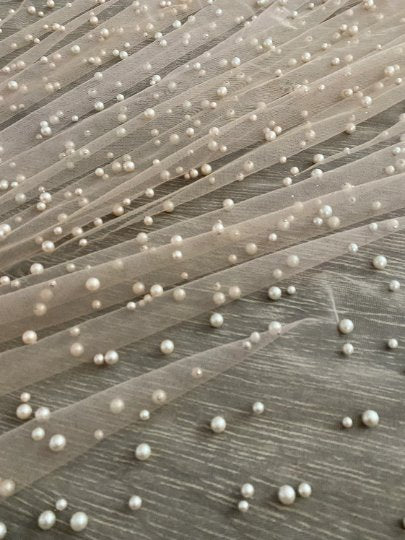 skin tone Pearl Tulle, light pink pearl Tulle, light cream pearl tulle, off white Pearl Tulle, shinny Pearl Tulle, Pearl Tulle for woman, Pearl Tulle for bride, Pearl Tulle on discount, Pearl Tulle on sale, premium Pearl Tulle, buy Pearl Tulle online