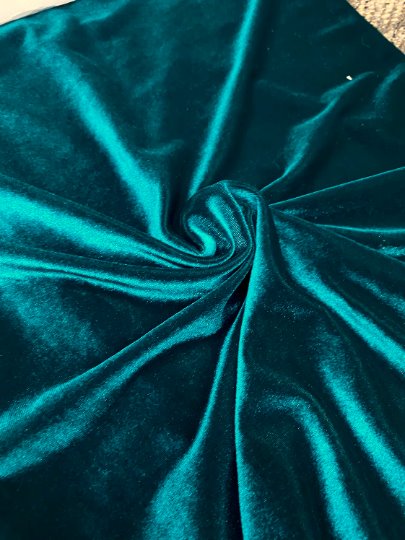 Teal green velvet fabric, 4 way stretch velvet fabric, solid velvet fabric, velvet fabric for clothing, fabric store, velvet cheap, stretch velvet on sale, teal green glitter stretch velvet, green velvet fabric