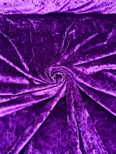 Purple Stretch Crushed Velvet