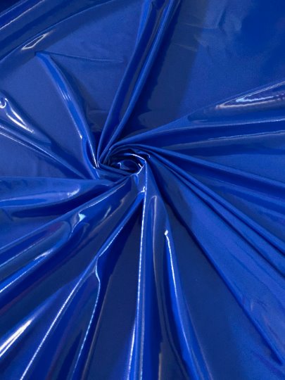 Royal Blue Glossy Stretch Patent Leather / Latex