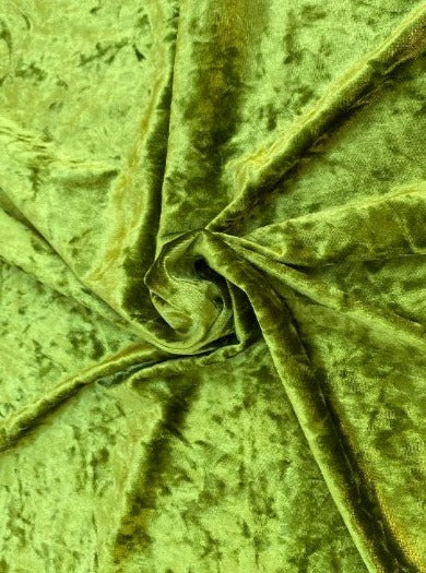 Olive  Crushed Velvet, velvet cloth, light green velvet, crushed velvet, velvet for gown, green crushed velvet, velvet fabric, solid velvet, light green crushed fabric, crushed velvet fabric for gown, 4 way crushed velvet