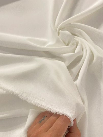 ivory stretch Crepe, white stretch crepe, off white stretch crepe, stretch crepe for woman, stretch crepe for bride,  crepe on discount, crepe in low price, crepe on sale, premium crepe, solid crepe