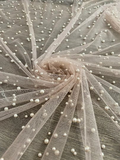 nude Pearl Tulle, white pearl Tulle, bright white pearl Tulle, off white Pearl Tulle, shinny Pearl Tulle, Pearl Tulle for woman, Pearl Tulle for bride, Pearl Tulle on discount, Pearl Tulle on sale, premium Pearl Tulle, buy Pearl Tulle online
