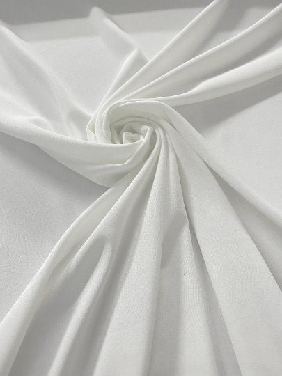 white stretch crepe, off white stretch crepe, milky white stretch crepe, stretch crepe for woman, stretch crepe for bride, stretch crepe on discount, stretch crepe in low price, stretch crepe on sale, premium stretch crepe, solid stretch crepe
