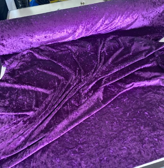 Purple Stretch Crushed Velvet