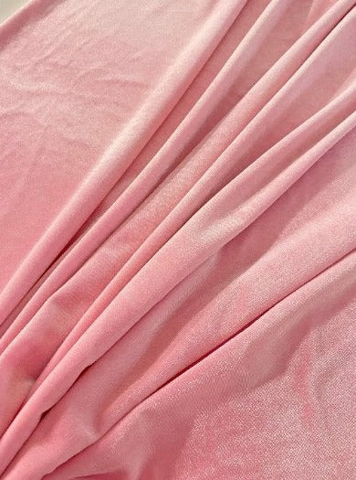 Princess Pink Stretch Velvet, Princess pink velvet fabric, 4 way stretch velvet fabric, solid velvet fabric, velvet fabric for clothing, fabric store, velvet cheap, stretch velvet on sale, pink velvet fabric