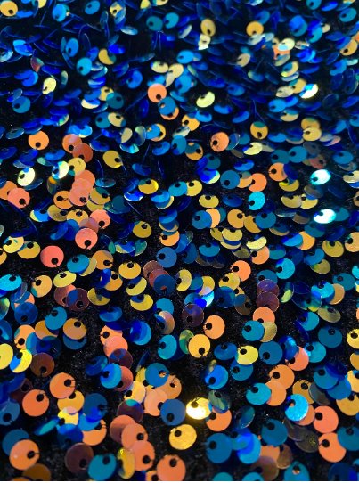 multicolor Sequin on Velvet, rainbow color sequin on velvet, colorfull sequin on velvet, light blue sequin on velvet, velvet on discount, velvet on sale, buy velvet online, kikitextile velvet, premium velvet, velvet for gown, velvet for woman, velvet for bride