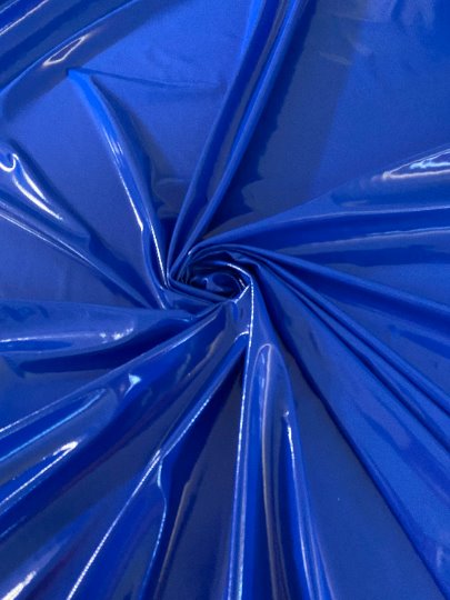 Royal Blue Glossy Stretch Patent Leather / Latex