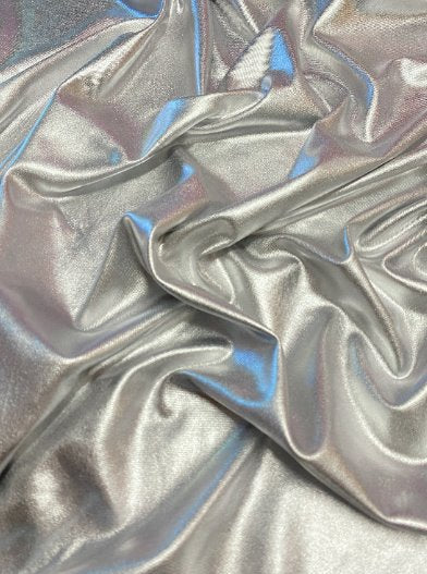 Silver Slinky Foiled Jersey, dark silver Slinky Foiled Jersey, light silver Slinky Foiled Jersey, grey Slinky Foiled Jersey for woman, Slinky Foiled Jersey for bride, Slinky Foiled Jersey on discount, Slinky Foiled Jersey on sale, premium Slinky Foiled Jersey, kiki textile Slinky Foiled Jersey, Slinky Foiled Jersey for party wear, Slinky Foiled Jersey for winter
