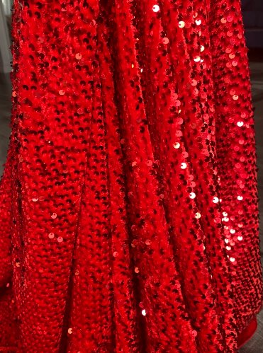 Red Strip Sequin on Velvet, dark red Sequin on Velvet, light red Sequin on Velvet, blood red Sequin on Velvet, Sequin on Velvet for woman, Sequin on Velvet for bride, premium Sequin on Velvet, buy Sequin on Velvet online, Sequin on Velvet on discount