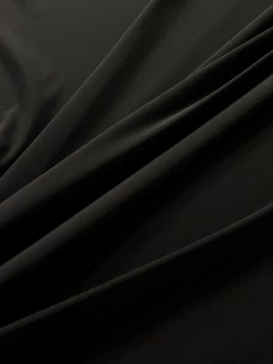 black stretch Crepe, jet black stretch crepe, dark grey stretch crepe, stretch crepe for woman, stretch crepe for bride,  crepe on discount, crepe in low price, crepe on sale, premium crepe, solid crepe, crepe, crepe fabric