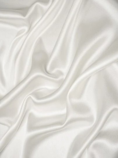 off white stretch crepe back satin, white stretch crepe back satin, milky white stretch crepe back satin, premium stretch crepe back satin, satin for bride, satin for woman, satin in low price, cheap satin, satin on sale