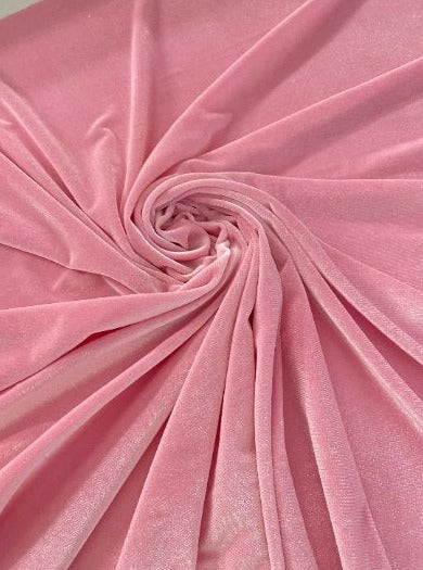 Princess Pink Stretch Velvet, Princess pink velvet fabric, 4 way stretch velvet fabric, solid velvet fabric, velvet fabric for clothing, fabric store, velvet cheap, stretch velvet on sale, pink velvet fabric